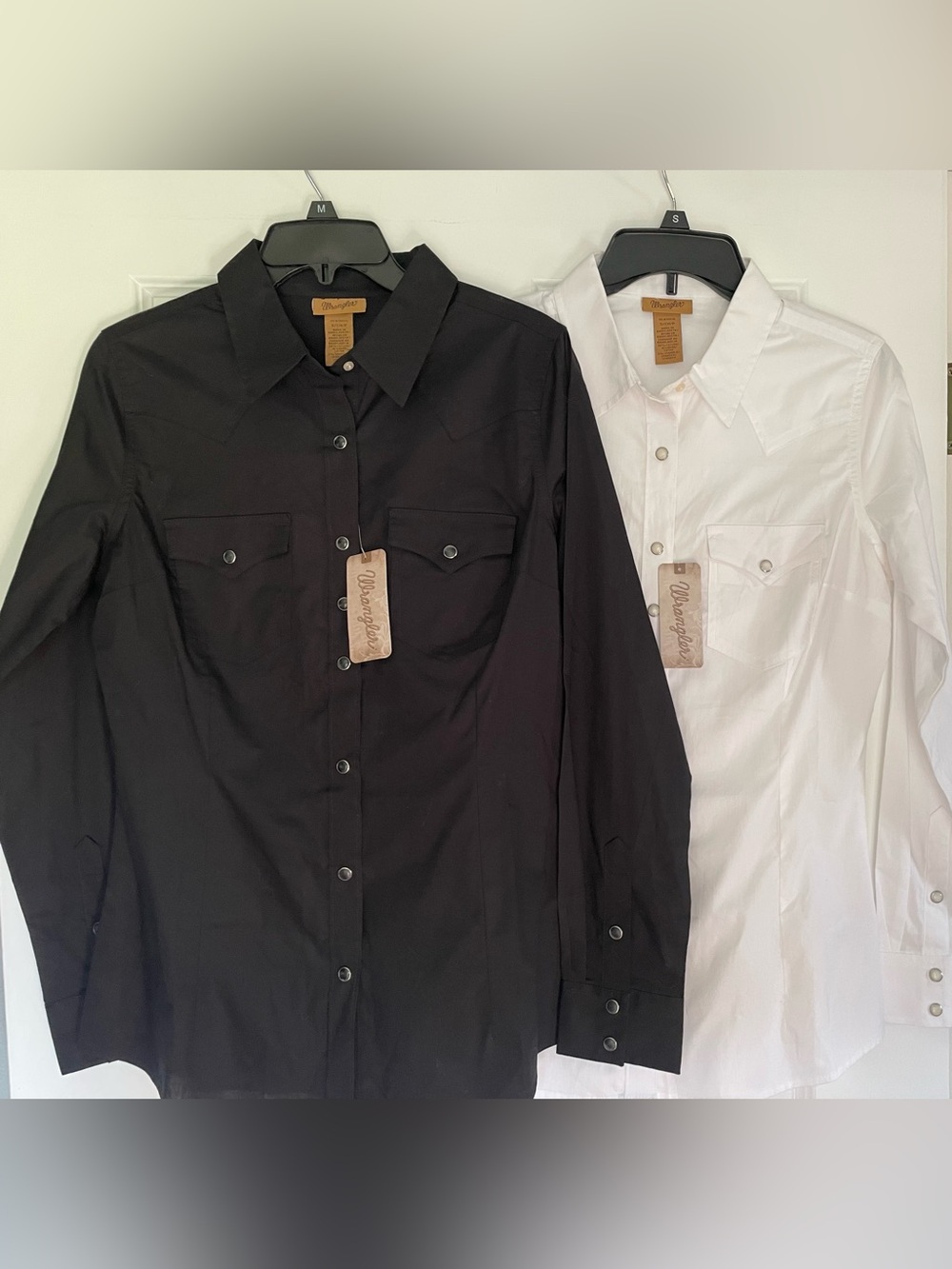 3 Fitted Western Button-Up Shirts — Black & White